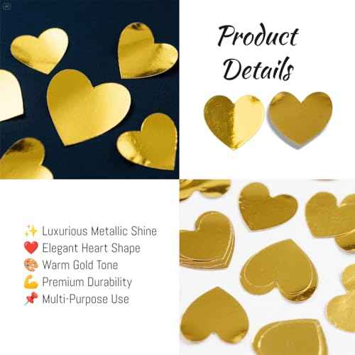 10pcs Gold Love Heart Hanging Garlands Decorations for Birthday Valentine¡¯s Day Wedding Party Graduation Bridal Shower Decorations (131ft in Total)