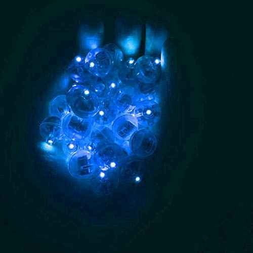 JJGoo 50pcs LED Balloon Light Mini Round Balls Lights, Waterproof Flash Tiny Led Lights for Paper Lantern Easter Eggs Birthday Party Wedding Halloween Christmas Decoration