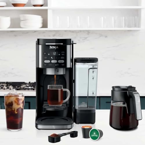 Dual Coffee Maker for Grounds & Pods with Hot & Iced Brew Function
