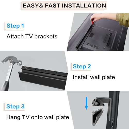 No Stud No Drill TV Wall Mount for 32-75 Inch Screens up to 150 lbs - Variation of THIS listing