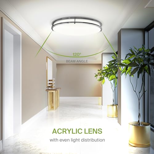 ASD LED 24" Oval Flush Mount Lighting, Close to Ceiling Light Fixture