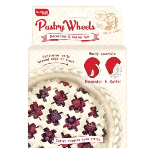 Talisman Designs Pastry Wheel Decorator & Cutter Set 3x3.5x3 Inches Kitchen Baking Tools