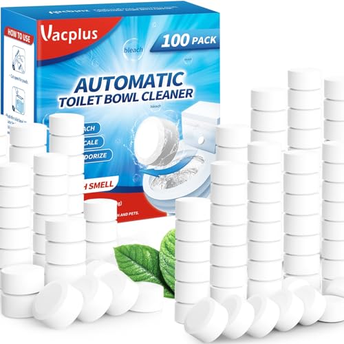 Toilet Bowl Cleaner Tablets - 1 Count (Pack of 100) Long-Lasting Bleach Action