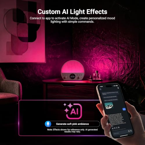 Sunrise Alarm Clock with Smart Wake Up Light, App Control & Sleep Timer