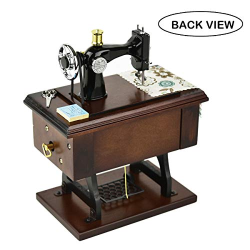 Mr.Winder Vintage Sewing Machine Music Box - Fur Elise Mechanical Wind-Up Gift