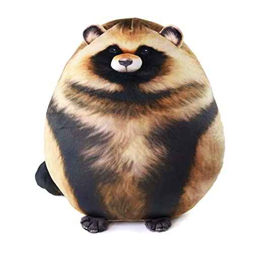 Raccoon Plush, 12" Raccoon Stuffed Animal, Cute Plushies for Girls, Soft Plush Pillow, Kitten Plush Throw Pillow Doll Big Plush Toy Decoration Doll Gift for Kids,Girls, Boys Birthday Christmas