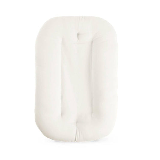 Skiennix Baby Lounger - Bionic Design Infant Floor Seat for Newborns 0-24 Months | Soft Organic Cotton (White)