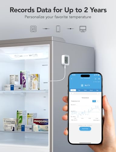 GoveeLife Bluetooth Refrigerator & Freezer Thermometer 2-Pack with LCD Display - Model H5108