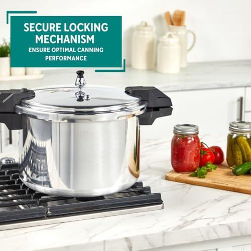 16-Quart Aluminum Pressure Cooker Canner with 5/10/15 PSI Regulator