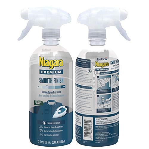 Niagara Spray Starch 22 Oz Pack of 6 - Non-Aerosol Ironing Spray, Reduces Wrinkles, Biodegradable