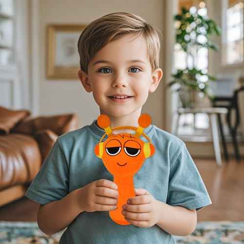 Plush Toys, Horror Games Plushies Toy for Fans, Soft Stuffed Animal Pillow Figure Doll Christmas Birthday Gifts for Adult Kids (Gray+Orange)