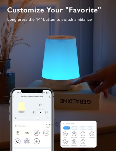 Momcozy Smart Baby Sound Machine with Night Light, White Noise