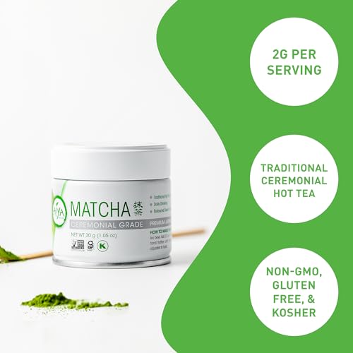 Ceremonial Grade Matcha Powder - First Harvest, 1.06 oz Tin - Vegan & Kosher Certified