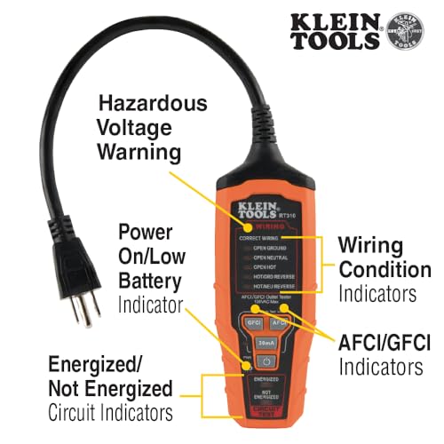 Outlet Tester for AFCI & GFCI Circuits - North American 120V Electrical Outlet Check