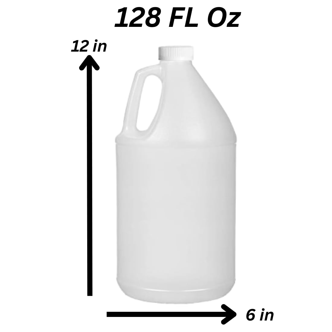AGS 1 Gallon Bottle (4-Pack) with Caps, Empty Plastic Jugs, Jug Container with Lid, Plastic Containers for Liquids Gallon Water Jug, HDPE Container, Carboy Gallons