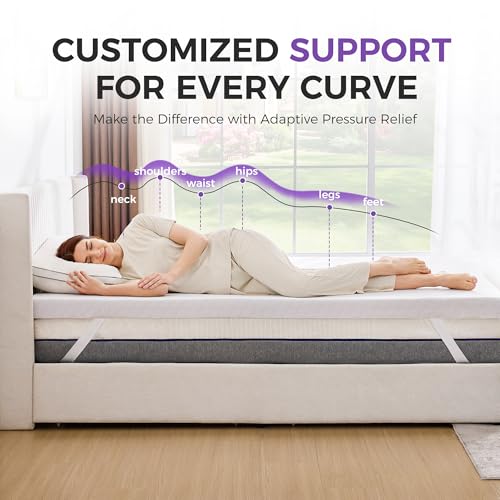 Twin Size 3 Inch Gel Memory Foam Mattress Topper with Removable Cover - Cooling Support