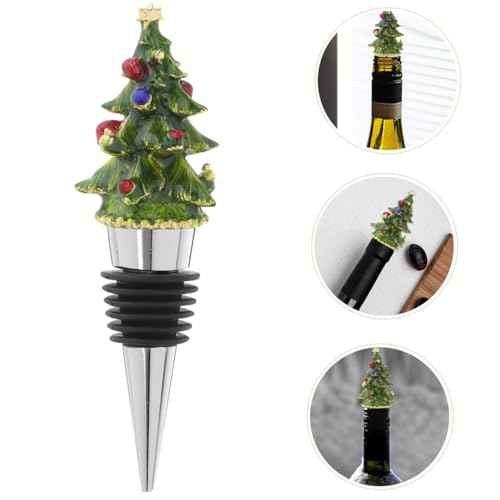 Christmas Wine Bottle Stopper: Decorative Christmas Tree Shape Wine Bottle Sealers for Christmas Party Wine Bottle