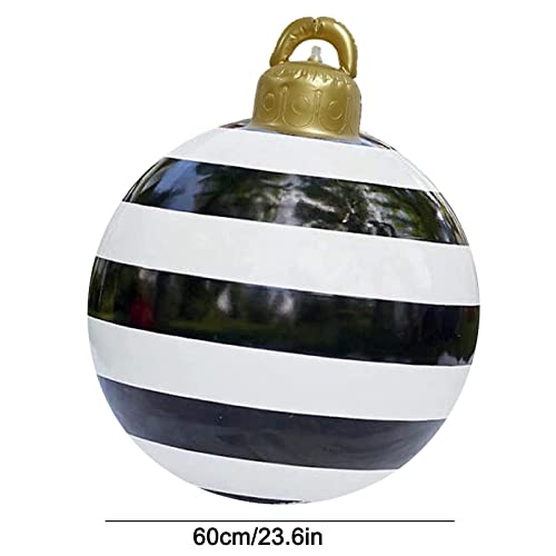 YOMEESOUL 24 Inch Christmas Inflatable Ball Decorations - Giant Outdoor Holiday Ornament (Variation B)