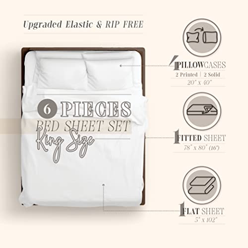 Elegant Comfort Christmas Tree King Microfiber Sheet Set - 1500 Thread Count, Wrinkle-Resistant, Breathable & Soft Bedding