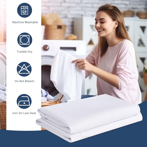 White Pillow Case Set - Microfiber Standard 20x26 Inches 48 Pack