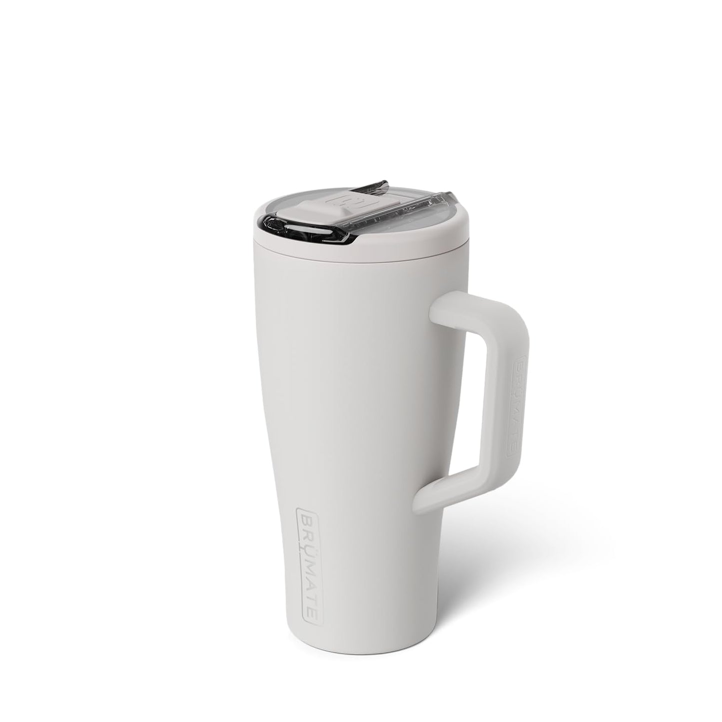BrüMate Era Flip 30oz Tumbler with 100% Leakproof Covered Straw Lid | Hygienic Covered Straw | Insulated Stainless Steel Water Bottle with Handle | Cup Holder Friendly | BPA-Free (Dune)