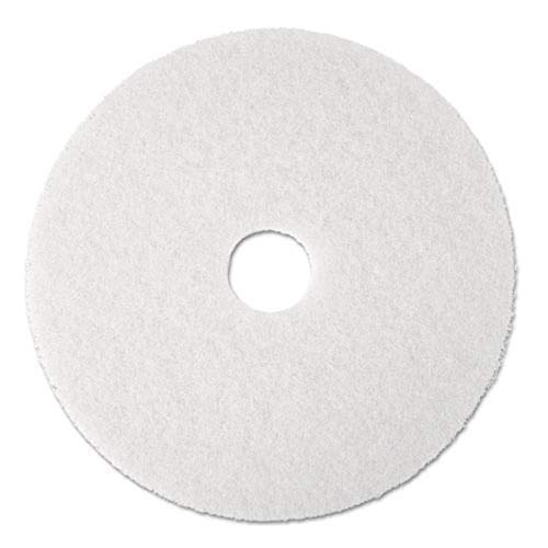 3M 08484 Super Polish Floor Pad 4100, 20-Inch Diameter, White, 5/Carton