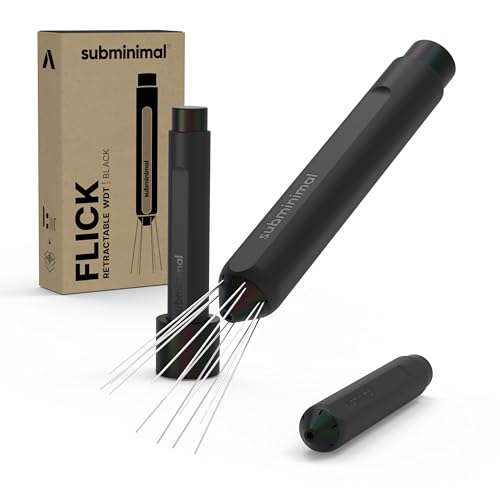 Subminimal Flick WDT Espresso Distribution Tool - Black Retractable Needle Tamper