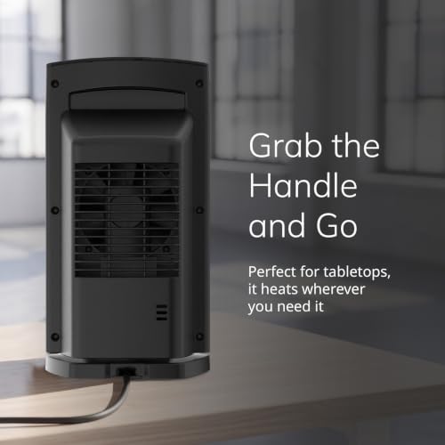 Lasko 12-Inch Ellipse Ceramic Space Heater with Remote Control - Black