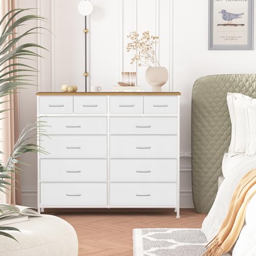 VASICAR 12-Drawer Dresser - Compact Bedroom Storage Chest - White, Variation of THIS listing