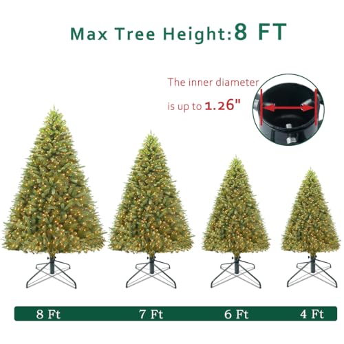 ELFJOY 19.7 Inch Christmas Tree Stand for 4-8 Ft Artificial Trees Green
