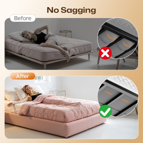 King Size Bunkie Board 76x80'' - Breathable Support, Noise-Free, Moisture Resistant Oxford Fabric, Low Profile Bed Foundation - King Variation
