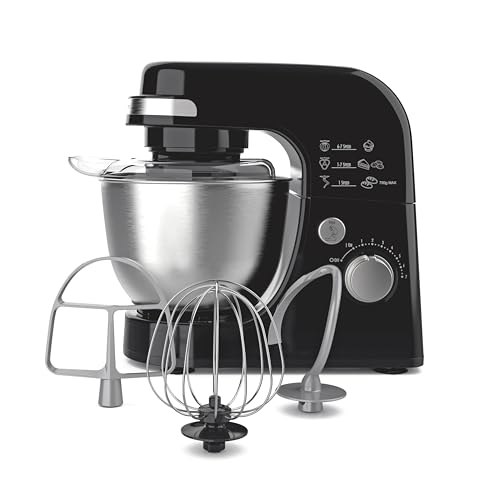 Hamilton Beach 4 Quart Electric Stand Mixer with 7 Speeds, Whisk & Splash Guard - Black