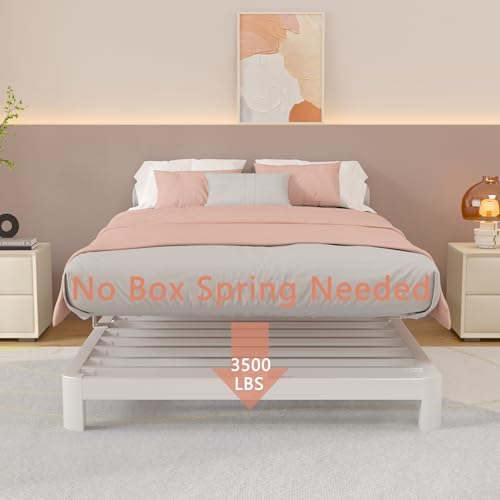 Twin Bed Frame 4 Inch Heavy Duty Steel Slats Support No Box Spring Needed Variation of THIS listing