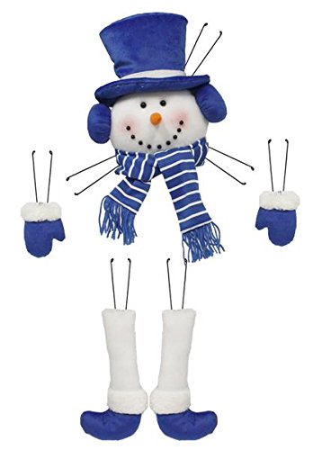 Craig Bachman Snowman Wreath Decor Kit - Blue & White, 31-Inch Holiday DIY