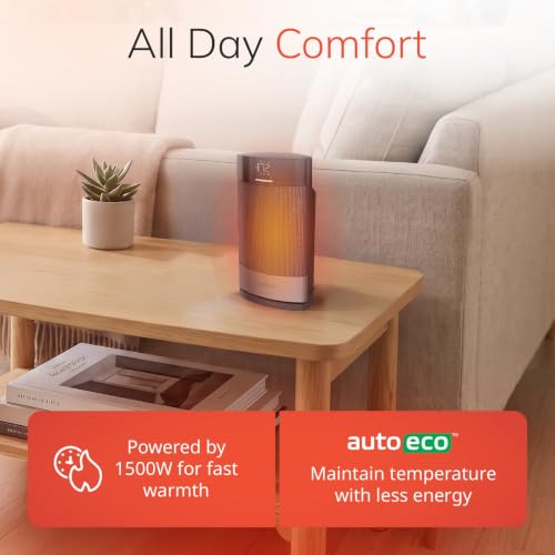 Lasko 12-Inch Ellipse Ceramic Space Heater with Remote Control - Black