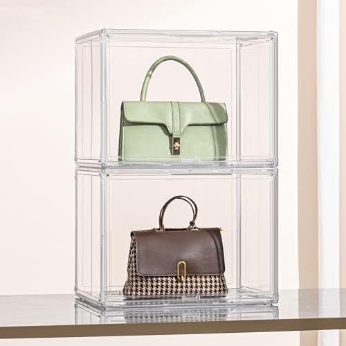 VGLXTRNT 4 Pack Extra Large Clear Display Cases for Helmets, Sports Equipment, Collectibles - 17.7x13x13 Inches