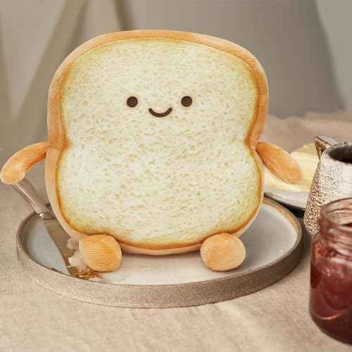 Toast Bread Plush Pillow Toy Bread Doll Funny Cute Food Plushies Stuffed Animal Soft Birthday Party Xmas Gifts 12in
