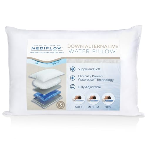 Adjustable Water Pillow for Neck Pain Relief - Single Pack, Side & Back Sleepers