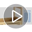 Bathroom Storage Cabinet Bamboo Floor Cabinet with Double Doors and Open Shelf - Walnut Variation
