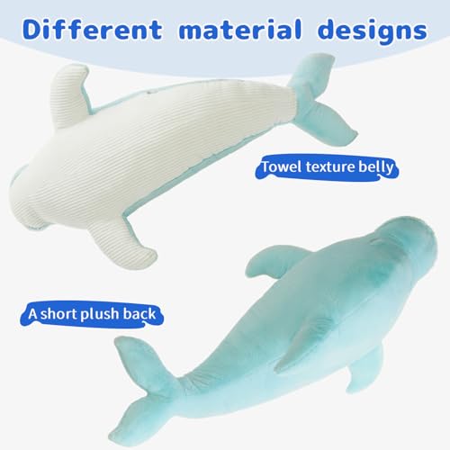 MaoGoLan 47 inch Giant Dolphin Stuffed Animal for Kids Toddlers, Plush Dolphin Body Pillow for Girls - Gift for Adults Girlfriend Women Christmas Easter Valentine's Day