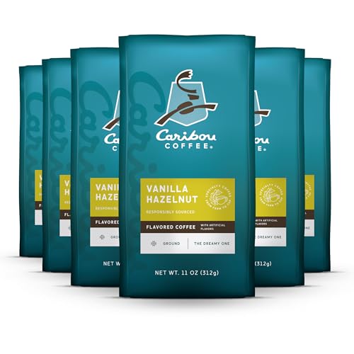 Caribou Coffee Vanilla Hazelnut Dreamstate Ground Coffee - 6 Pack of 11 Ounce Bags