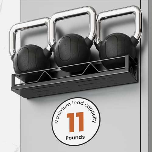Mystozer 16.9 Inch Magnetic Spice Rack 4 Pack - Wide Black Refrigerator Storage