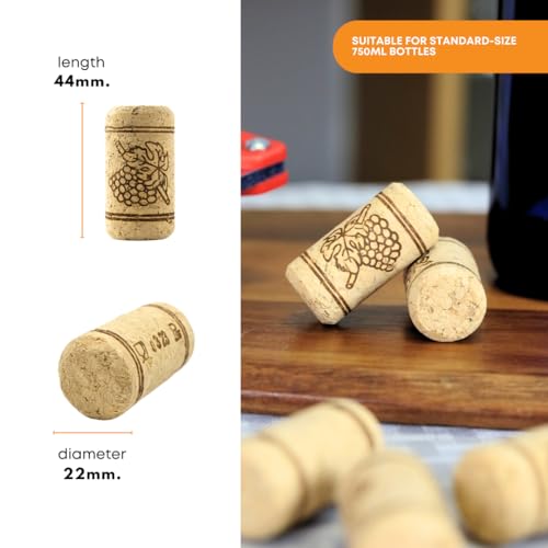 FastRack Bag of 30, #8 Straight Wine Corks for Wine Bottles | 7/8" x 1-3/4" Beige | Bottle Stoppers | Replacement Corks for Bottles – Reliable Fit and Consistent Seal