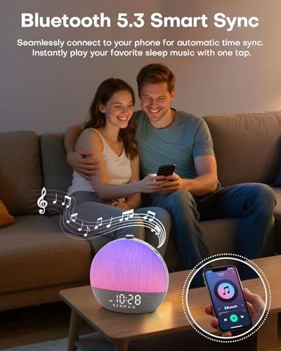 Zelaclock Sunrise Alarm Clock with White Noise & RGB Night Light