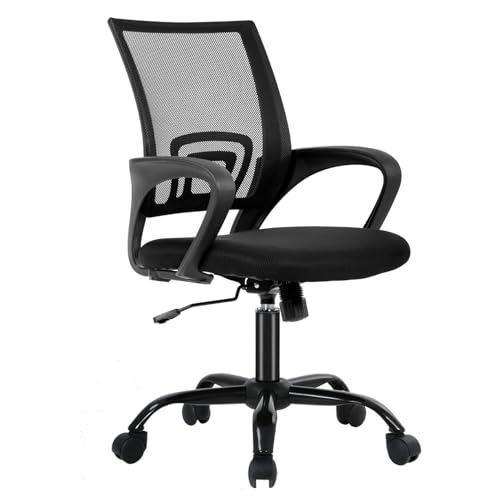 Ergonomic Mesh Office Chair Black - Adjustable Computer Desk Chair, Supports Up to 250 lbs