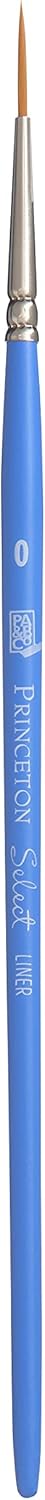 Princeton Select Artiste 3750 Paint Brush - Versatile Liner for Acrylic, Watercolor & Oil - Size 0