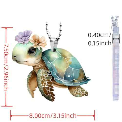 Maciebelle Rear View Mirror Accessories, Sea Turtle Gifts, Christmas Ornaments for Tree, Mirror Hanging Car Interior Accessories, White Elephant Gifts for Women