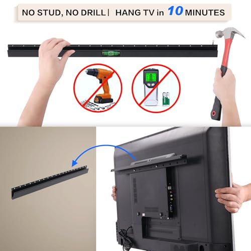 No Stud No Drill TV Wall Mount for 32-75 Inch Screens up to 150 lbs - Variation of THIS listing