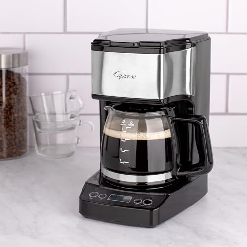 Capresso Black 5-Cup Mini Drip Coffee Maker with Timer & Stainless Steel