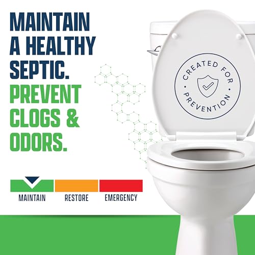 Eco Strong Septic Tank Treatment 1 Gallon Liquid Bacteria & Enzymes | Odor & Backup Prevention